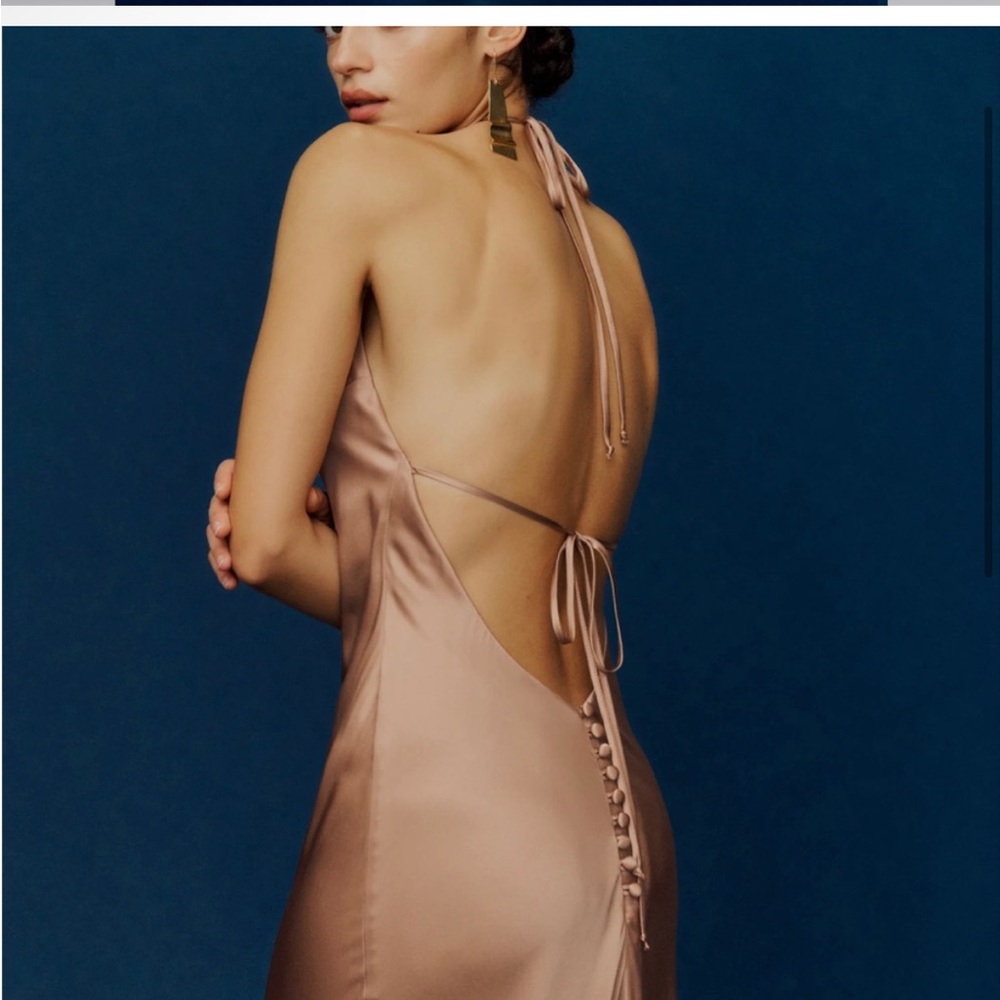 NEW NWT Reformation Jeany Silk Dress - Picture 3 of 6